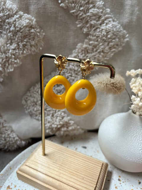 Boucles d'oreilles ·BROOKLYN· JAUNE