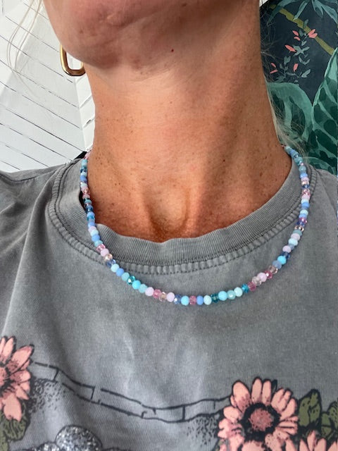 •Collier SUMMER •Bleu