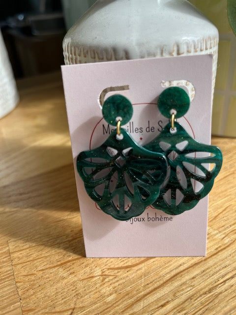 Boucles d'oreilles ·VENEZIA· EMERAUDE