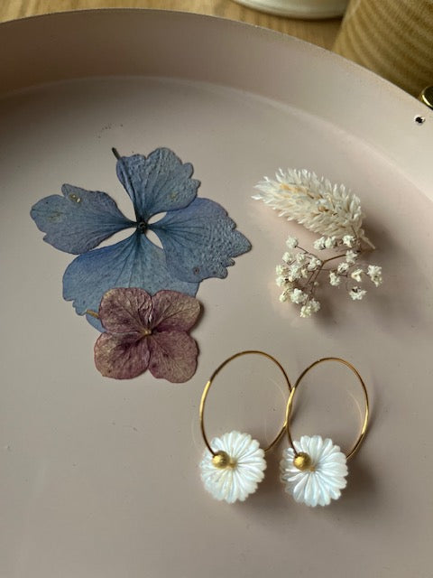 Boucles d'oreilles ·VAHINE· Pâquerettes