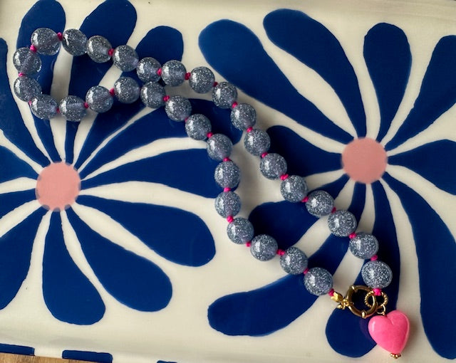 •Collier MONTÉ CARLO • Bleu ciel