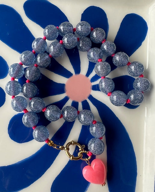 •Collier MONTÉ CARLO • Bleu ciel
