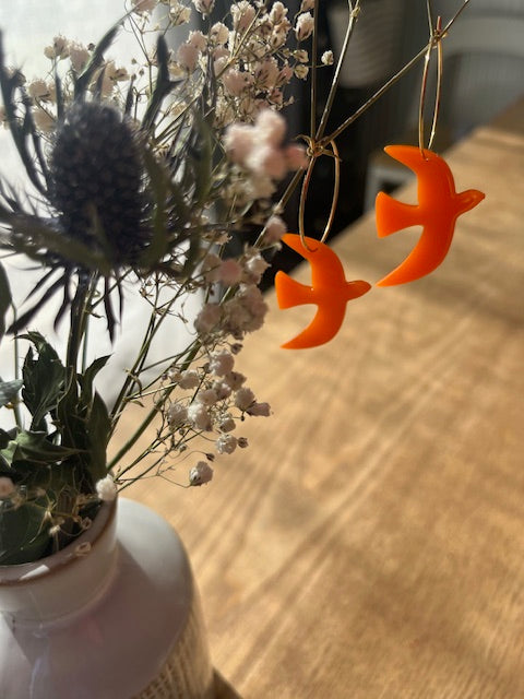 Boucles d'oreilles ·HIRONDELLE·