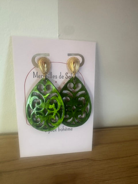 Boucles d'oreilles ·SÉVILLE· VERTE