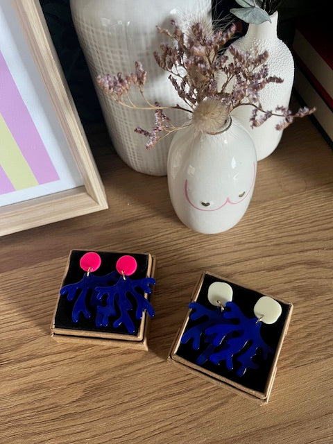 Boucles d'oreilles ·MALLORCA· Rose Bleue